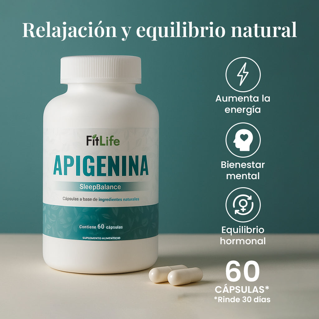 Apigenina 50mg 60 cápsulas<br>Sueño profundo | Antiestrés natural