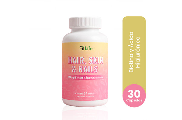 Hair, Skin & Nails Biotin 5,000 mcg 30 cápsulas<br>Cabello, piel y uñas | Belleza integral