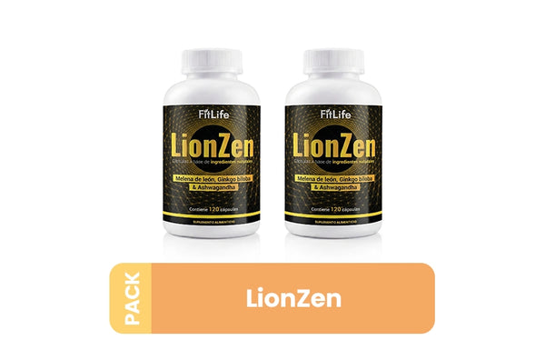 LionZen Pack 240 cápsulas<br>Enfoque y Antiestrés | Claridad mental
