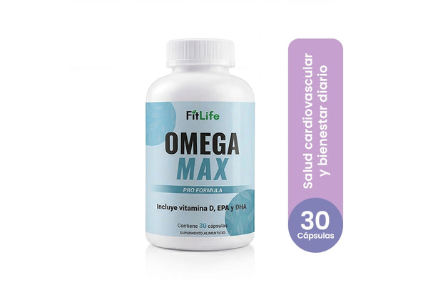 Omega Max Pro Formula 1.2g 30 cápsulas<br>Omega 3 EPA DHA | Salud cardiovascular