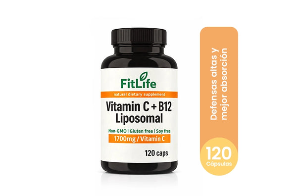 Vitamin C Liposomal 1700 mg 120 cápsulas<br>Alta absorción | Sistema inmune y energía